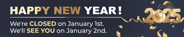 We're closed on January 1st. We'll see you on January 2nd | Honest 1 Auto Care Tyler